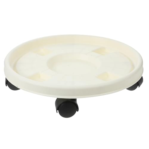 Milisten Indoor Pottpflanzen Roller mit Universalkomponenten Robuster Blumentopf Untersetzer mit Beweglichen Rädern für Innen und Außenbereich Ästhetisch und Geruchlos Hochwertigem Harz von Milisten