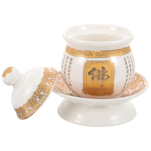 Milisten Kelch für die Anbetung des buddhistischen Tempels Wasserbecher anbieten buddhistischer Pokal Keramik Wasserbecher Buddha-Opferwasserbecher Wassergläser deko Lotus Milisten Kelch für die Anbetung des buddhistischen Tempels Wasserbecher anbieten buddhistischer Pokal Keramik Wasserbecher Buddha-Opferwasserbecher Wassergläser deko Lotus von Milisten