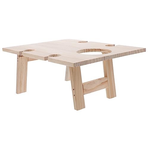 Milisten Holztisch Klappbar Für Außenbereich Serviertisch Mit Weinhalter Quadratischer Falttisch Für Camping Picknick Und Strandgebrauch Robust Und Langlebig Milisten Holztisch Klappbar Für Außenbereich Serviertisch Mit Weinhalter Quadratischer Falttisch Für Camping Picknick Und Strandgebrauch Robust Und Langlebig von Milisten