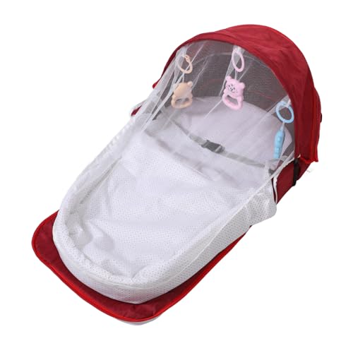 Milisten Tragbares Babybett Mit Netz Und Markise Zusammenklappbar Und Leicht Zu Transportieren Für Camping Wandern Und Picknick Geeignet Für Neugeborene Und Kleinkinder Mit Tragetasche von Milisten