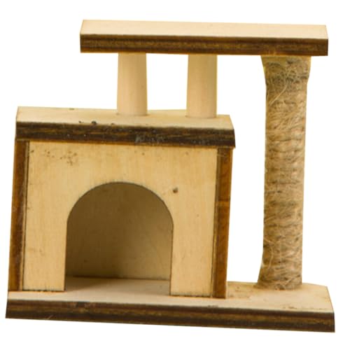 Milisten Künstliches Miniaturspielzeug Mini Dekoration Dekorativer Mini Katzenkratzer für DIY Projekte und Landschaftsbau Glatte Oberfläche Lebendiges Design von Milisten