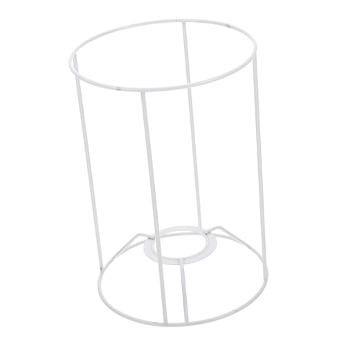 Milisten Lampenschirmrahmen Metallring Träger Trommel Licht Käfigschirm Weiß Modern Rechteckig Eisen 14x14 cm von Milisten