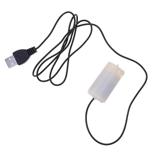Milisten Mini Tauchpumpe Usb Kabel Wasserpumpe Mikrowasserpumpe Springbrunnenpumpe Aquarium Wasserpumpe Kleine Gleichstrommotor Weiß von Milisten