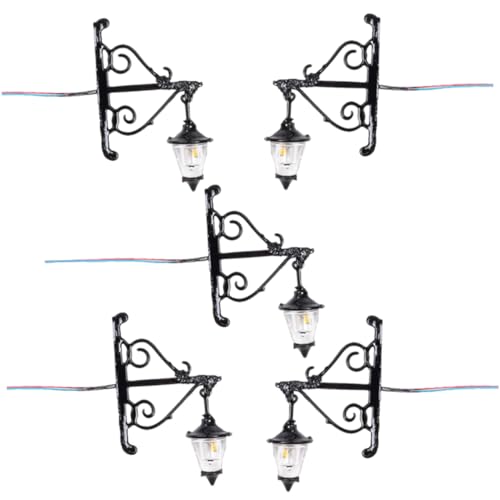 Milisten Mini- -wandlampen-Set Maßstab 187 Sandtischmaterialien Wandlampenmodell Abs-edelstahlkonstruktion Winzige Wandleuchten Für Dekorative Miniaturhäuser von Milisten
