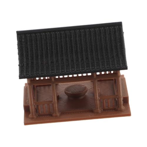 Milisten Miniatur Pavillon Bonsai Zubehör Plastikmodell Asiatische Architektur Figur Dekorativ für Mikrolandschaften Aquarien Terrarien Kompakt Detailreich Langlebig Tragbar von Milisten