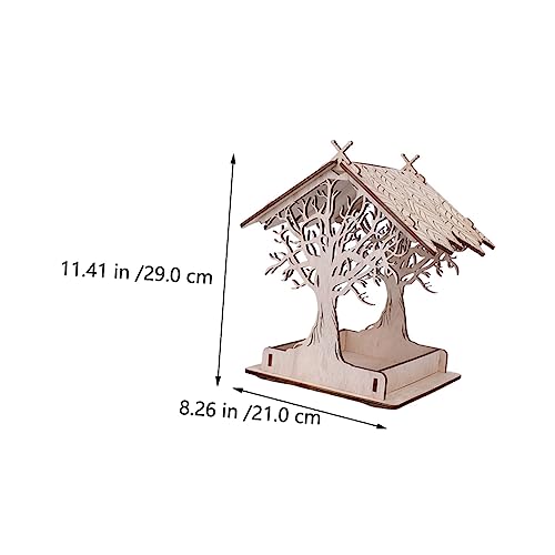 Milisten Outdoor Holz Vogelhäuschen Futterspender Hängend Wetterfest Kompakt Langlebig Praktische Futterstation für Gartenvögel und Wildvögel Milisten Outdoor Holz Vogelhäuschen Futterspender Hängend Wetterfest Kompakt Langlebig Praktische Futterstation für Gartenvögel und Wildvögel von Milisten