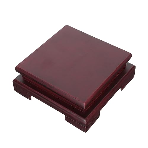 Milisten Quadratischer Dichteplatten Blumentopfständer aus Roter Vase Sockel für Innen und Außen Handgefertigtes Tablett für Teegeschirr Kunsthandwerk und Dekoration von Milisten