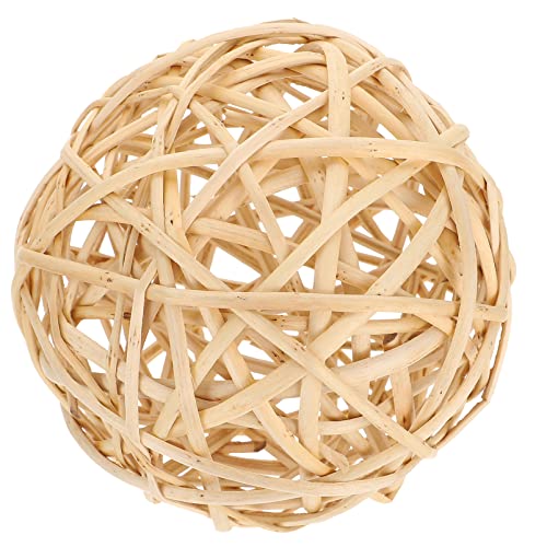 Milisten Rattankugeln 15cm Rattankugeln Rattan Kugeln 5 Stücke Rattan Ball Natur Dekokugeln Streudeko für DIY Basteln Party TIschdeko Requisiten Khaki 15CM von Milisten