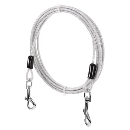 Milisten Robuster Haustier Stahlseil Leine mit Metallhaken Langlebige Leichte Hundeleine für Camping Reisen und Training Komfortable Kontrolle für Hunderassen Milisten Robuster Haustier Stahlseil Leine mit Metallhaken Langlebige Leichte Hundeleine für Camping Reisen und Training Komfortable Kontrolle für Hunderassen von Milisten