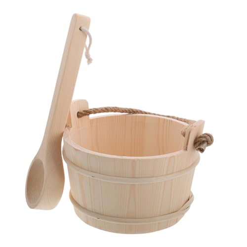 Milisten Sauna Zubehör Set Holzeimer mit Kelle aus Kiefernholz Wasserdichtes Sauna Aufguss Kübel Set für Dampfbad Spa und Fußbad Tragbar und Funktional für und Frauen Milisten Sauna Zubehör Set Holzeimer mit Kelle aus Kiefernholz Wasserdichtes Sauna Aufguss Kübel Set für Dampfbad Spa und Fußbad Tragbar und Funktional für und Frauen von Milisten