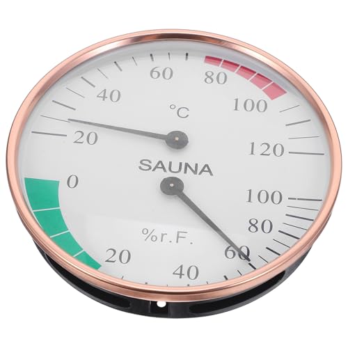 Milisten Saunathermometer und Hygrometer, Feuchtigkeitsmonitor, Saunazubehör für den Innenbereich, Thermometer, Feuchtigkeitsmesser für SPA-Räume, Badezimmer Milisten Saunathermometer und Hygrometer, Feuchtigkeitsmonitor, Saunazubehör für den Innenbereich, Thermometer, Feuchtigkeitsmesser für SPA-Räume, Badezimmer von Milisten