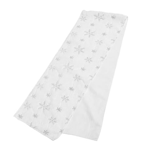Milisten Schneeflocke Winter Tischdecke Weihnachten Deko Tischdecke Für Küche Esstisch Matte Für Party Home Alltagsdekor Plüsch Pailletten von Milisten