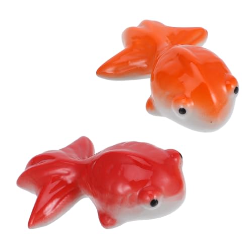 Milisten Schwimmende Keramik Koi Fisch Ornamente Dekorative Aquarium Fischfiguren aus Lebendige Teich Deko für Garten Teiche Aquarien Lebhafte Schwimmende Fischdeko von Milisten