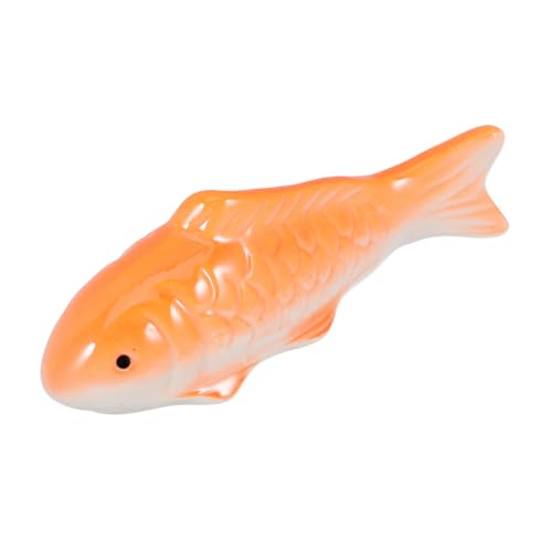 Milisten Schwimmendes Fischornament aus Keramik Niedliche Aquariumdekoration Schwimmende Fischfigur für Aquarium Teich Schreibtisch und Vogelbad Langlebige Unterwasserlandschaft von Milisten