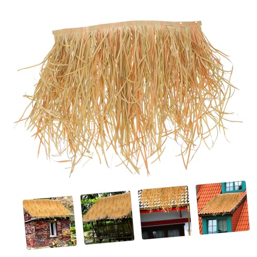 Milisten Simulation Strohdach Dachpaneele Künstlich Wetterfest UV Beständig Gartendeko DIY Dachabdeckung für Außenbereich Rustikaler Landhausstil von Milisten