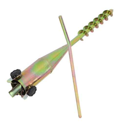 Milisten Strand Schirmhalter Robustem Spiralschirm Bodenanker Windfester Outdoor Sonnenschirm Erdspieß Vielseitig für Balkon und Strand Geeignet Zuverlässiger Schirmhalter von Milisten