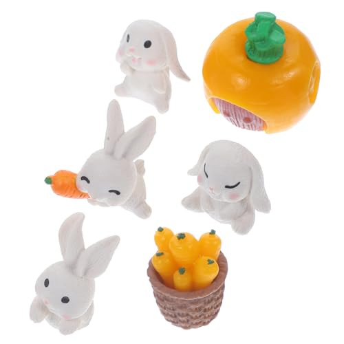 Milisten Teiliges PVC Kaninchen mit Karotten Niedliche Hasen Figuren Leichte und Bruchfeste Gartendeko für Innen und Außen für Schreibtisch und Milisten Teiliges PVC Kaninchen mit Karotten Niedliche Hasen Figuren Leichte und Bruchfeste Gartendeko für Innen und Außen für Schreibtisch und von Milisten