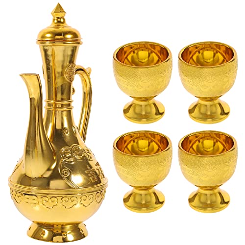 Milisten Tibetanische buddhistische Angebotstasse Ritual Sacrifice Tasse türkische Kaffee Teekanne Set Feng Shui Teetasse Weinkessel buddhistische Zubehör von Milisten