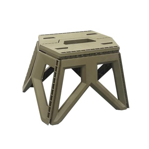 Milisten Tragbarer Klapphocker tragbarer Sitz Falten zusammenklappbare Tritthocker faltbar Stuhl für Erwachsene Gartenhocker stühle Klapphocker Camping Angelhocker aus Kunststoff Olivengrün von Milisten