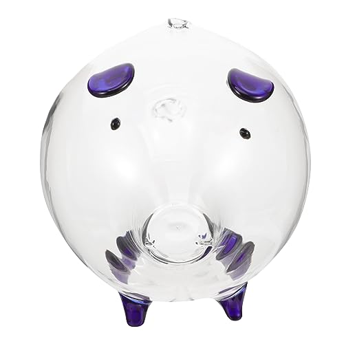 Milisten Transparente Spardose Schwein Design Niedliches Sparschwein für Geburtstag Weihnachten Dekoration Desktop Geldbox Piggy Bank von Milisten