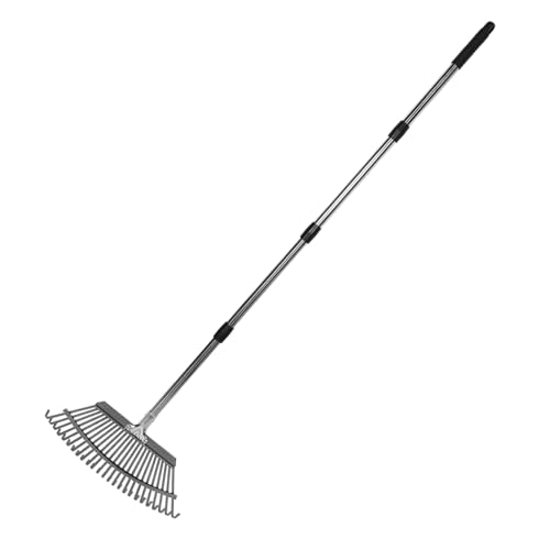 Milisten Gartenrechen Aus Edelstahl Laubrechen Mit Verstellbarem Griff Für Rasen Blumenbeet Gartenarbeit Und Camping Witterungsbeständig Und Langlebig Milisten Gartenrechen Aus Edelstahl Laubrechen Mit Verstellbarem Griff Für Rasen Blumenbeet Gartenarbeit Und Camping Witterungsbeständig Und Langlebig von Milisten