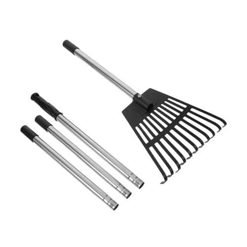 Milisten Verstellbarer Gartenrechen mit Langem Griff Robuste Metallzinken Schwerlastfähiger Laubrechen für Rasen Vielseitig Einsetzbar für Gartenbeete Gras Laub und Landwirtschaft Milisten Verstellbarer Gartenrechen mit Langem Griff Robuste Metallzinken Schwerlastfähiger Laubrechen für Rasen Vielseitig Einsetzbar für Gartenbeete Gras Laub und Landwirtschaft von Milisten