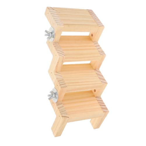 Milisten Vogelkäfig Kletterleiter Holz Z Förmige Papageien Spielbrücke mit Sitzstange Multifunktional als Ruheplattform und Kletterspielzeug für Wellensittiche Hamster Ratten und Kleine Milisten Vogelkäfig Kletterleiter Holz Z Förmige Papageien Spielbrücke mit Sitzstange Multifunktional als Ruheplattform und Kletterspielzeug für Wellensittiche Hamster Ratten und Kleine von Milisten