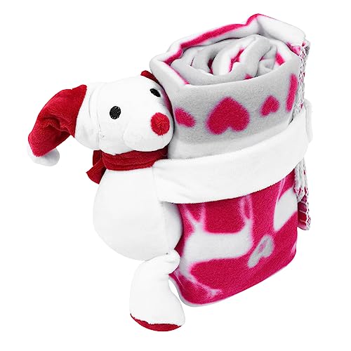 Milisten Weihnachtliche Decke Doppelseitigem Fleece Weiche Kuscheldecke mit Niedlichem Bär und Atmungsaktive Pacify Decke für Kleinkinder von Milisten