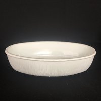 Rarität - Vintage Low Profile Bark Textured Weiß Opak Milchglas Übertopf Schüssel Sukkulente Schale von MilkGlassExclusively