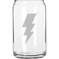 Blitz Hand Geätzt 16 G Glas Dose Tasse von MilkMugDesigns