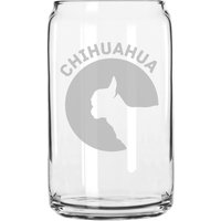 Chihuahua Hunderasse Pride Hand Geätzt 16 Oz Glas Dose Tasse von MilkMugDesigns