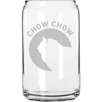 Chow Hunderasse Pride Hand Geätzt 16 Oz Glas Dose Tasse von MilkMugDesigns