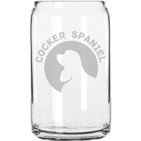 Cocker Spaniel Hunderasse Pride Hand Geätzt 16 Oz Glas Dose Tasse von MilkMugDesigns