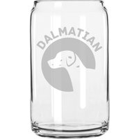 Dalmatiner Hunderasse Pride Hand Geätzt 16 Oz Glas Dose Tasse von MilkMugDesigns