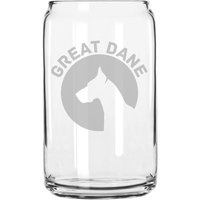 Dane Dog Breed Pride Hand Geätzt 16 Oz Glas Dose Tasse von MilkMugDesigns