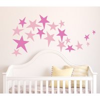 Dual Color Wirbelnden Sterne Vinyl Wall Deca Setl - 47" Breit von MilkMugDesigns