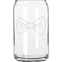 Fancy Fliege Handgeätzt 16 Oz Glas Dose Tasse von MilkMugDesigns