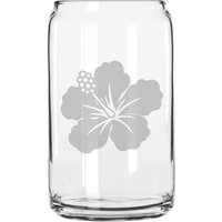 Hübsche Budding Blume Hand Geätzt 16 Oz Glas Dose Tasse von MilkMugDesigns
