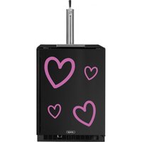 Kegerator Liebende Herzen Brau Kühlschrank Vinyl Aufkleber Wrap von MilkMugDesigns