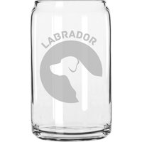 Labrador Hunderasse Pride Hand Geätzt 16 Oz Glas Dose Tasse von MilkMugDesigns