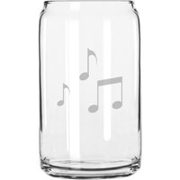 Musik Liebhaber Noten Hand Geätzt 16 Oz Glas Dose Tasse von MilkMugDesigns