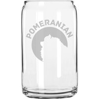 Pomeranian Hunderasse Pride Hand Geätzt 16 Oz Glas Dose Tasse von MilkMugDesigns