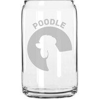 Pudel Hunderasse Pride Hand Geätzt 16 Oz Glas Dose Tasse von MilkMugDesigns