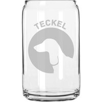 Teckel Hunderasse Pride Hand Geätzt 16 Oz Glas Dose Tasse von MilkMugDesigns