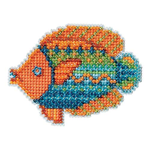 Mill Hill Fancy Fish Beaded Counted Cross Stitch Ornament Kit 2016 Spring Bouquet MH181613 by von Mill Hill