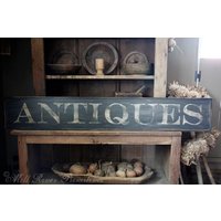 Früh Aussehende Antike Primitive Antiques Holzschild Benutzerdefinierte Rustikale von MillRiverPrimitives