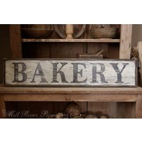 Frühes Antikes Primitive Bakery Holzschild Benutzerdefinierte Personalisierte Rustikale von MillRiverPrimitives