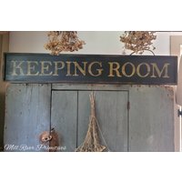 Primitive Keeping Room Holzschild Benutzerdefinierte Personalisierte Rustikale von MillRiverPrimitives