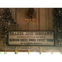 Shaker Seeds Company Holzschild ~ Primitiv Antik Kundenspezifisch Personalisierbar Rustikal von MillRiverPrimitives
