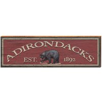 Adirondacks Schwarz Bär Rot Breite Längengrad Ali1 | Wand-Kunstdruck Auf Echtholz von MillWoodArt